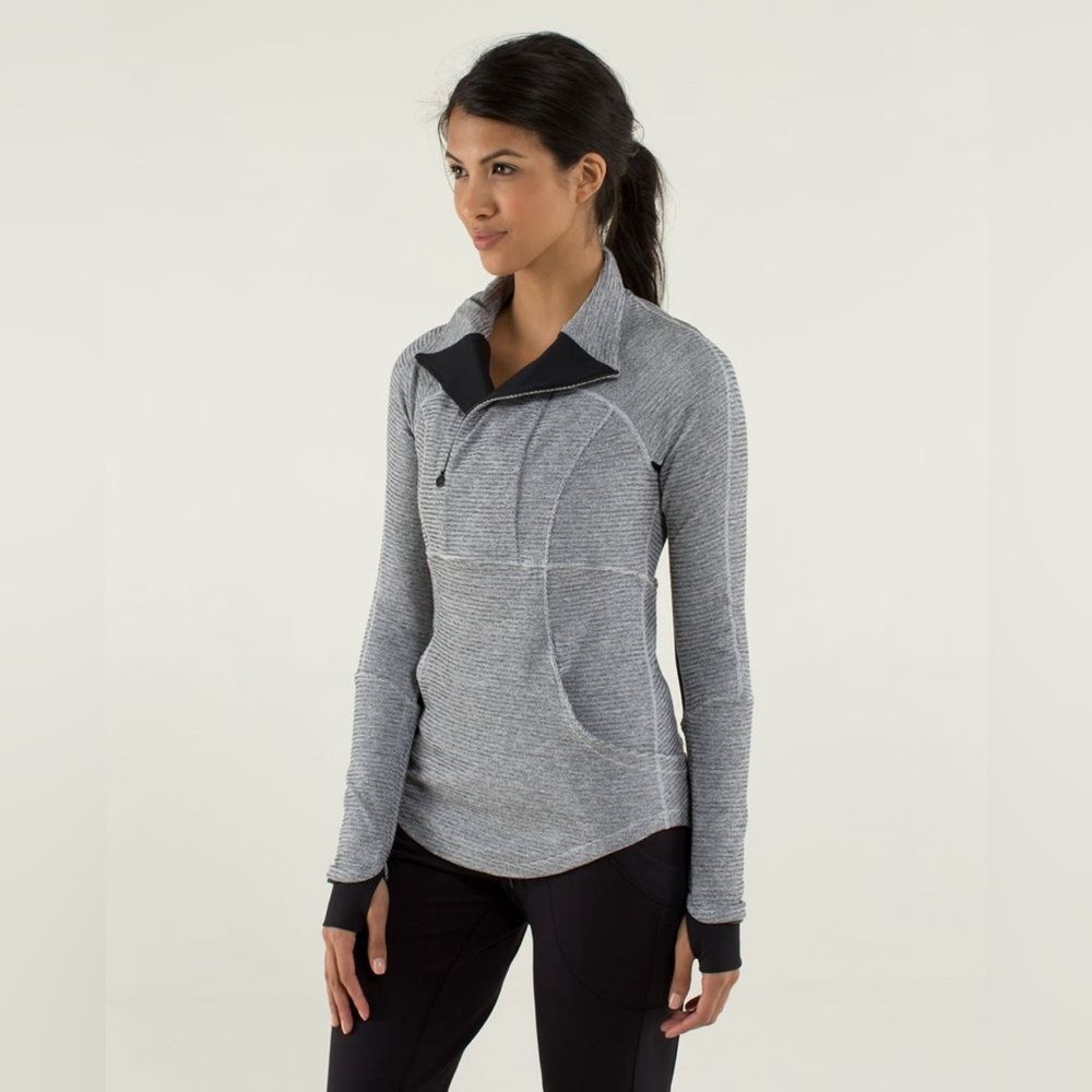 lululemon athletica Gray Long-Sleeve Half-Zip Pullover - Picture 3 of 13
